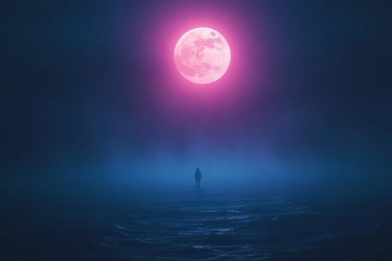A dream of a moonlit sea